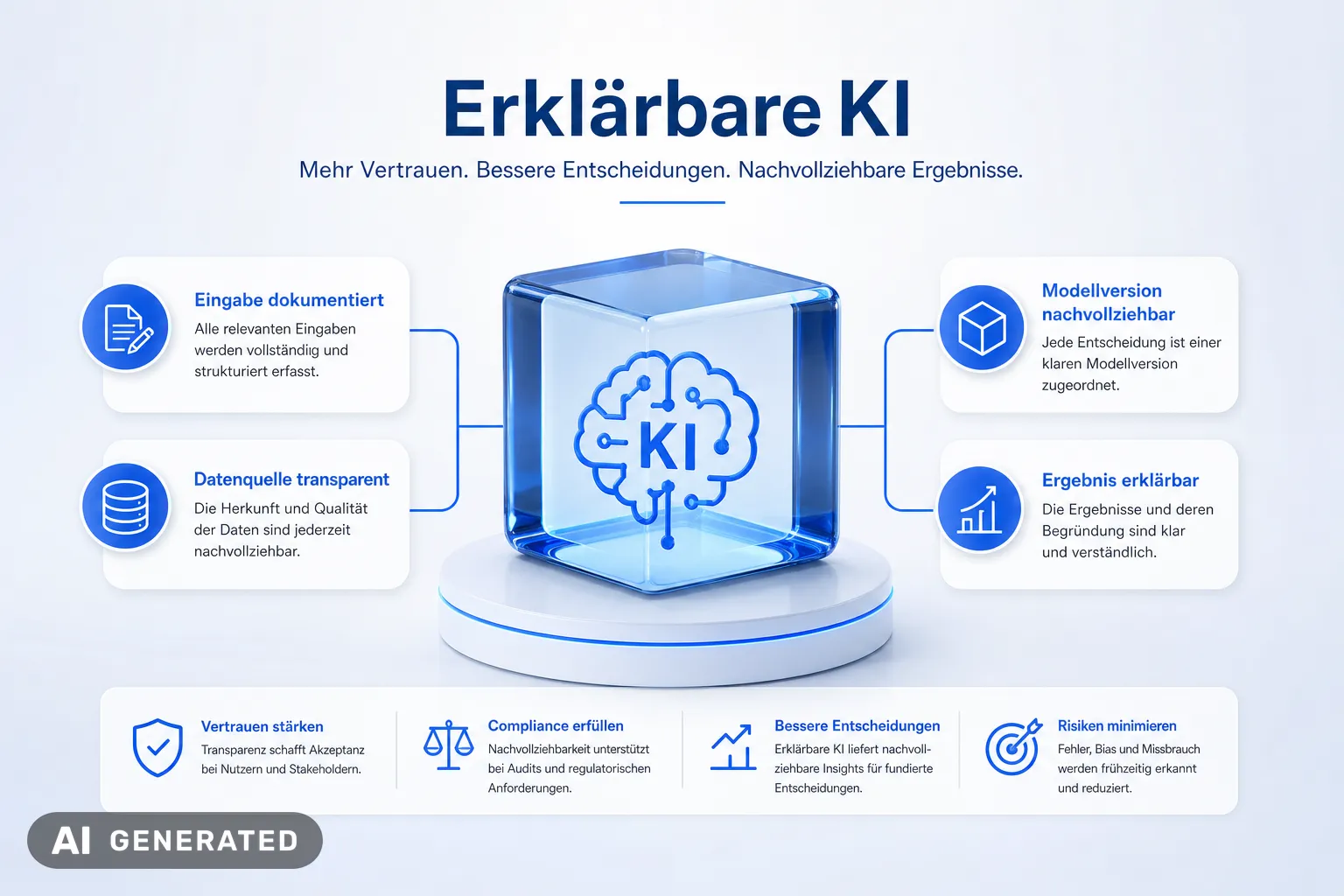 Vorteile der Erklärbaren KI Infografik zu den Vorteilen der Erklärbaren KI