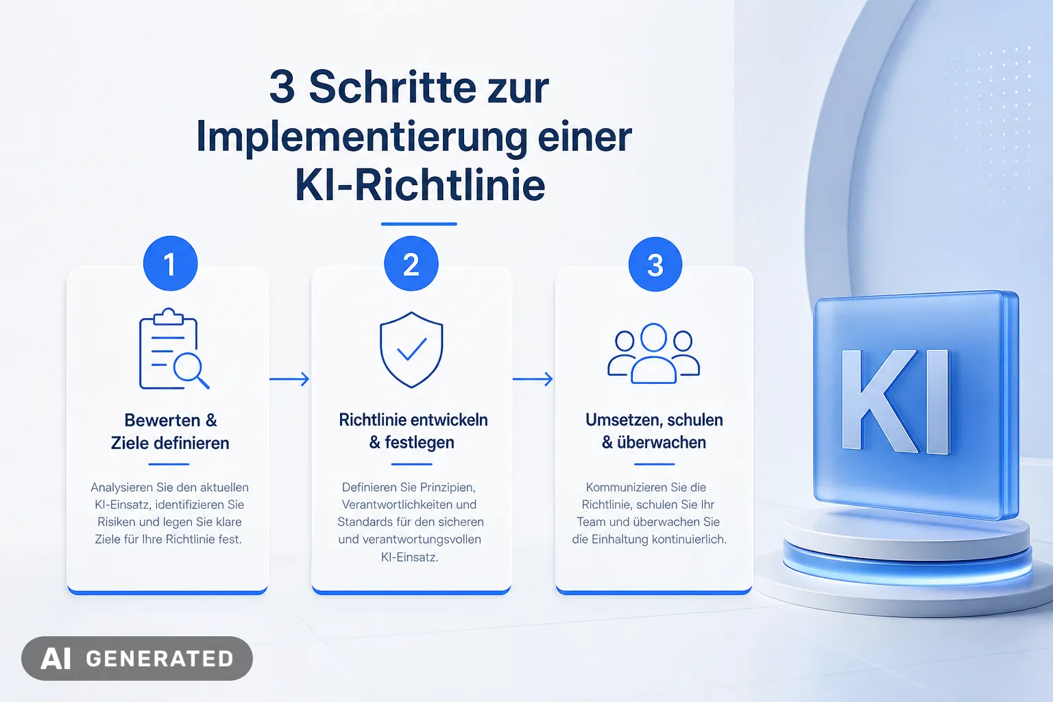 Implementierung einer KI-Policy Infografik zur Implementierung einer KI-Policy